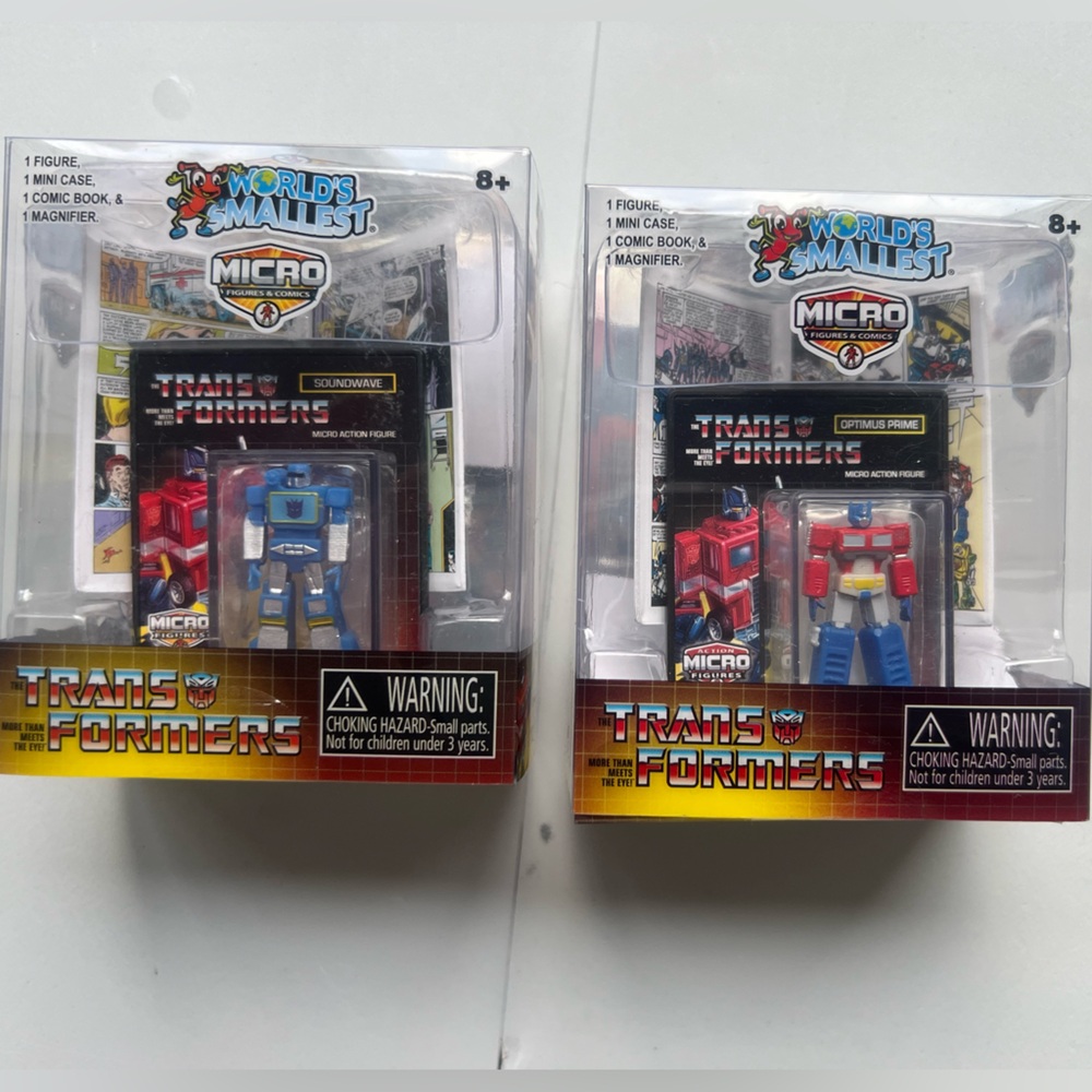 Micros Trans Formers Mini Action Figures Red Blue Yellow